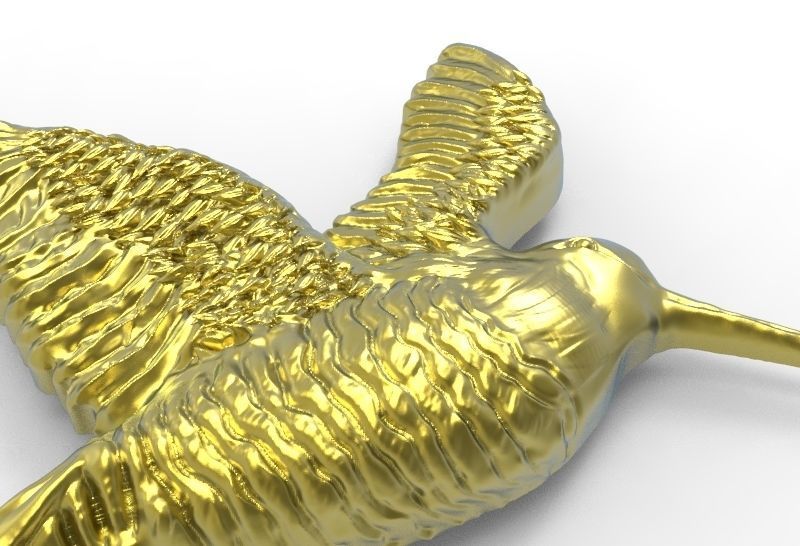 Woodcock 3d model relief  3D print model_7