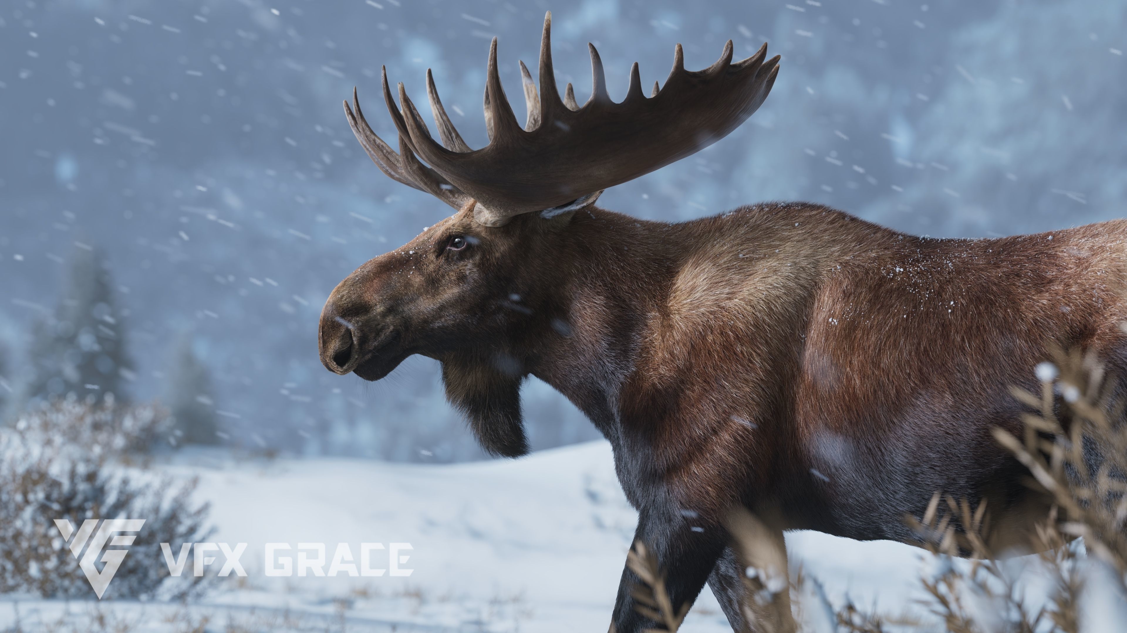 Moose Male UE Character Asset 3D model_9