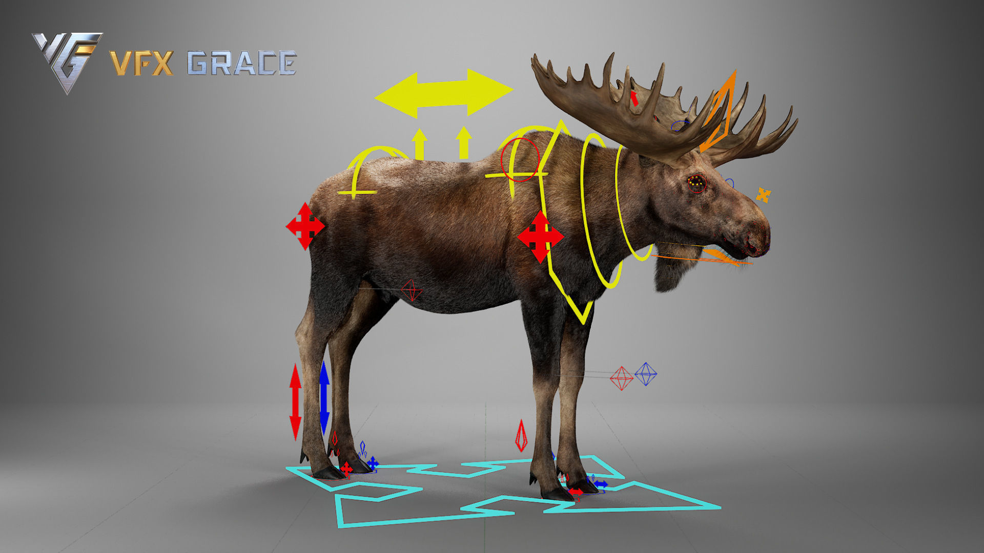 Moose Male UE Character Asset 3D model_20