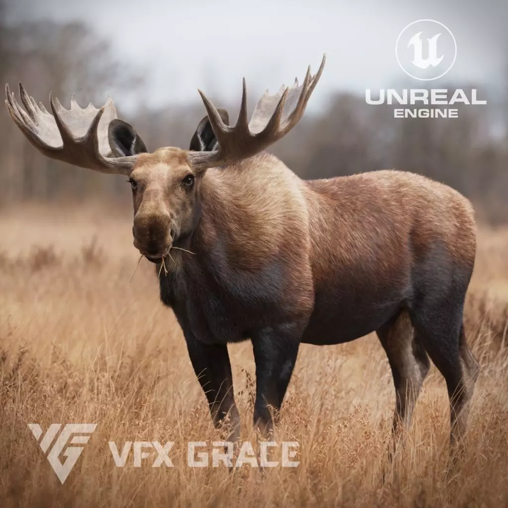 Moose Male UE Character Asset 3D model_0