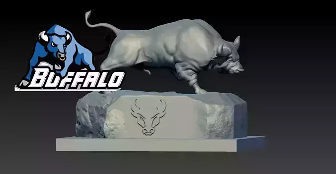 NCAA - THE BUFFALO BULLS FOOTBALL STATUE DECOR - 3D PRINT 3D print model