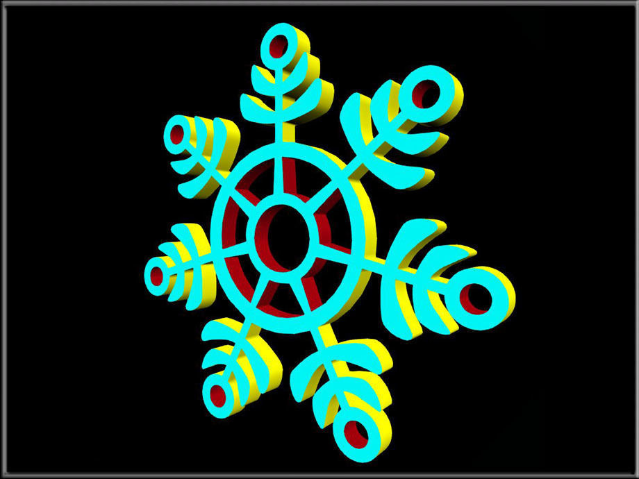 SNOWFLAKE 17 Low-poly 3D model_4