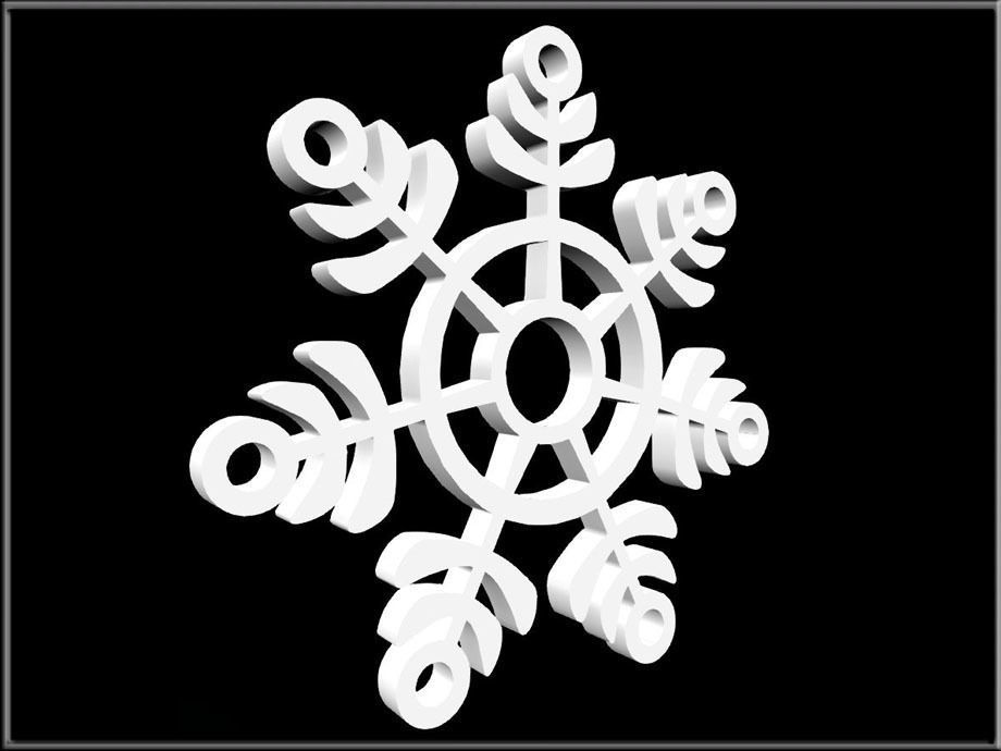 SNOWFLAKE 17 Low-poly 3D model_2