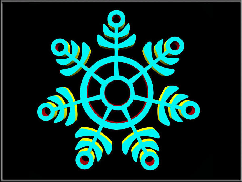 SNOWFLAKE 17 Low-poly 3D model_3