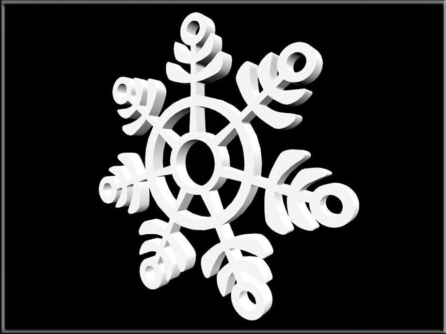 SNOWFLAKE 17 Low-poly 3D model_1
