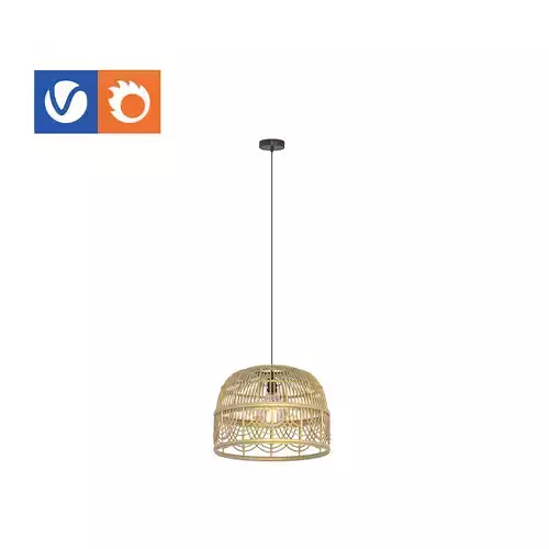 QAZQA - Michelle pendant rattan lamp