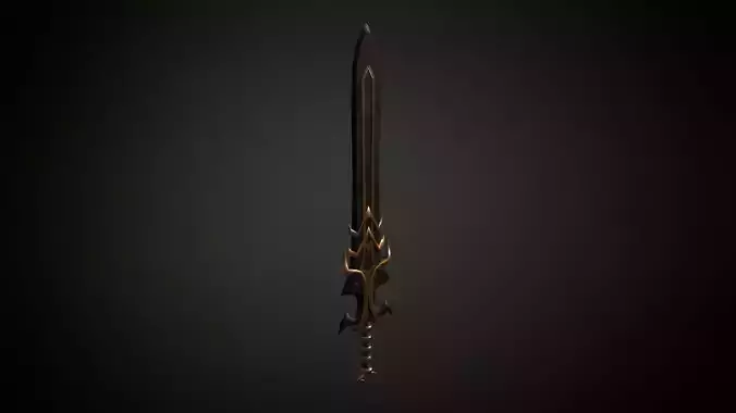Medieval Evil  Fantasy Sword Low-poly 3D model