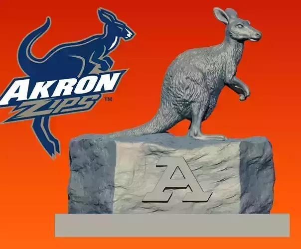 NCAA - AKRON ZIPS FOOTBALL MASCOT DECOR STATUE - 3D PRINT 3D print model