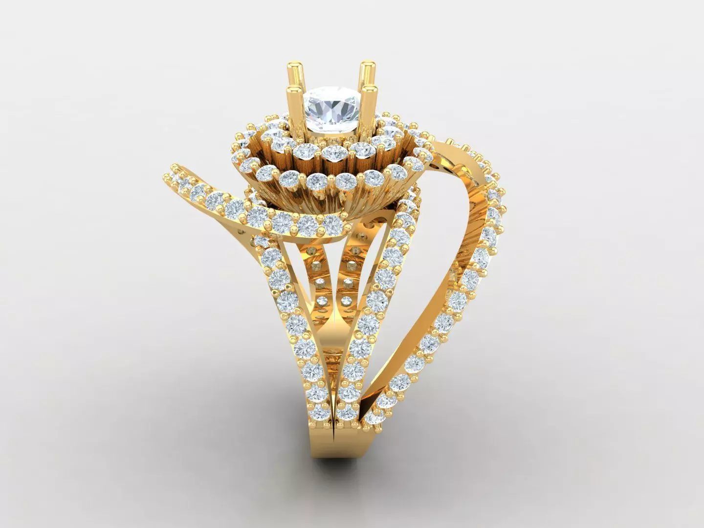 Diamond Woman Ring 1WR8 3D print model