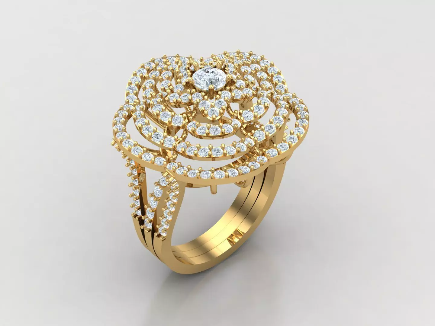 Diamond Woman Ring 1WR4 3D print model