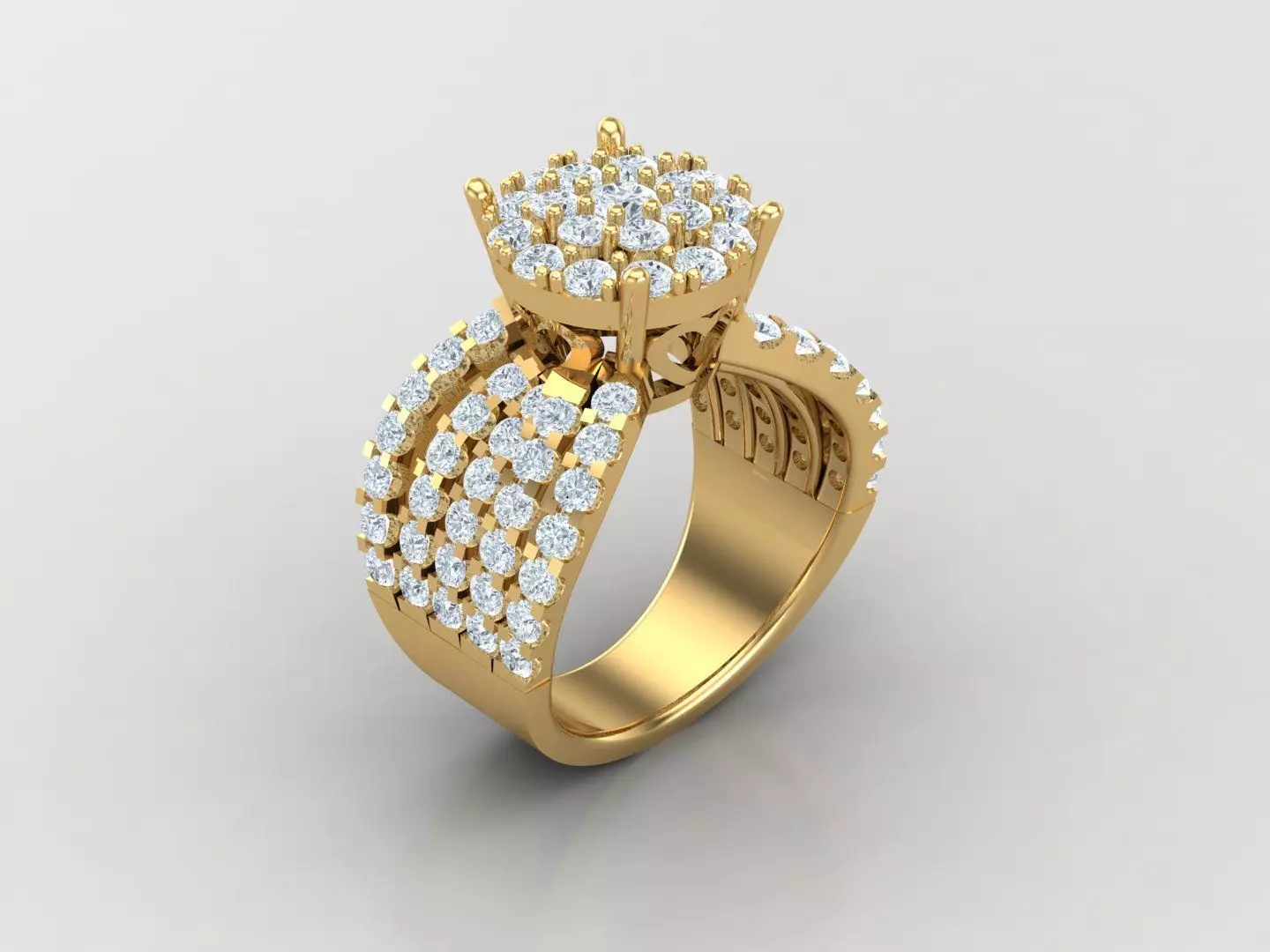 Diamond Woman Ring 1WR3 3D print model