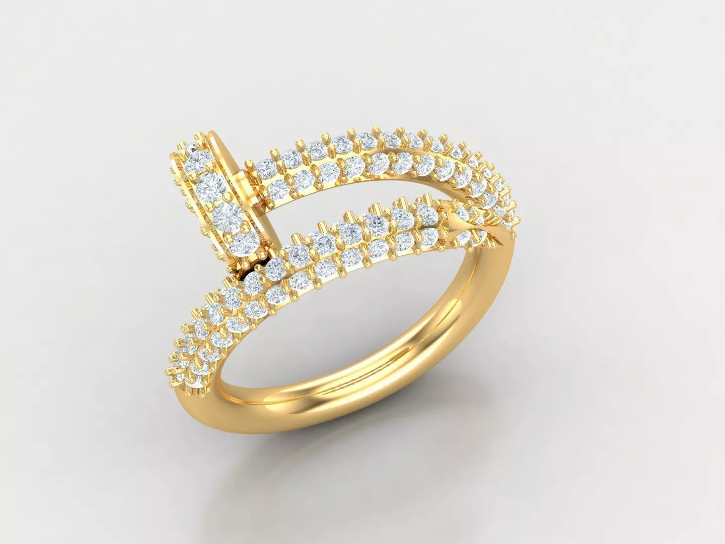 Diamond Woman Ring 1WR2 3D print model
