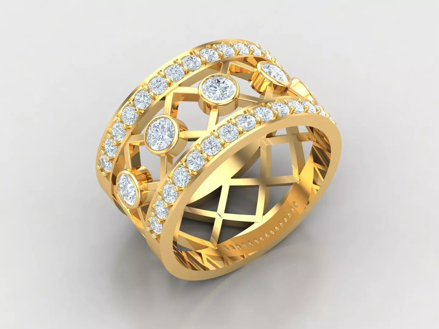 Diamond Woman Ring 1WR1 3D print model