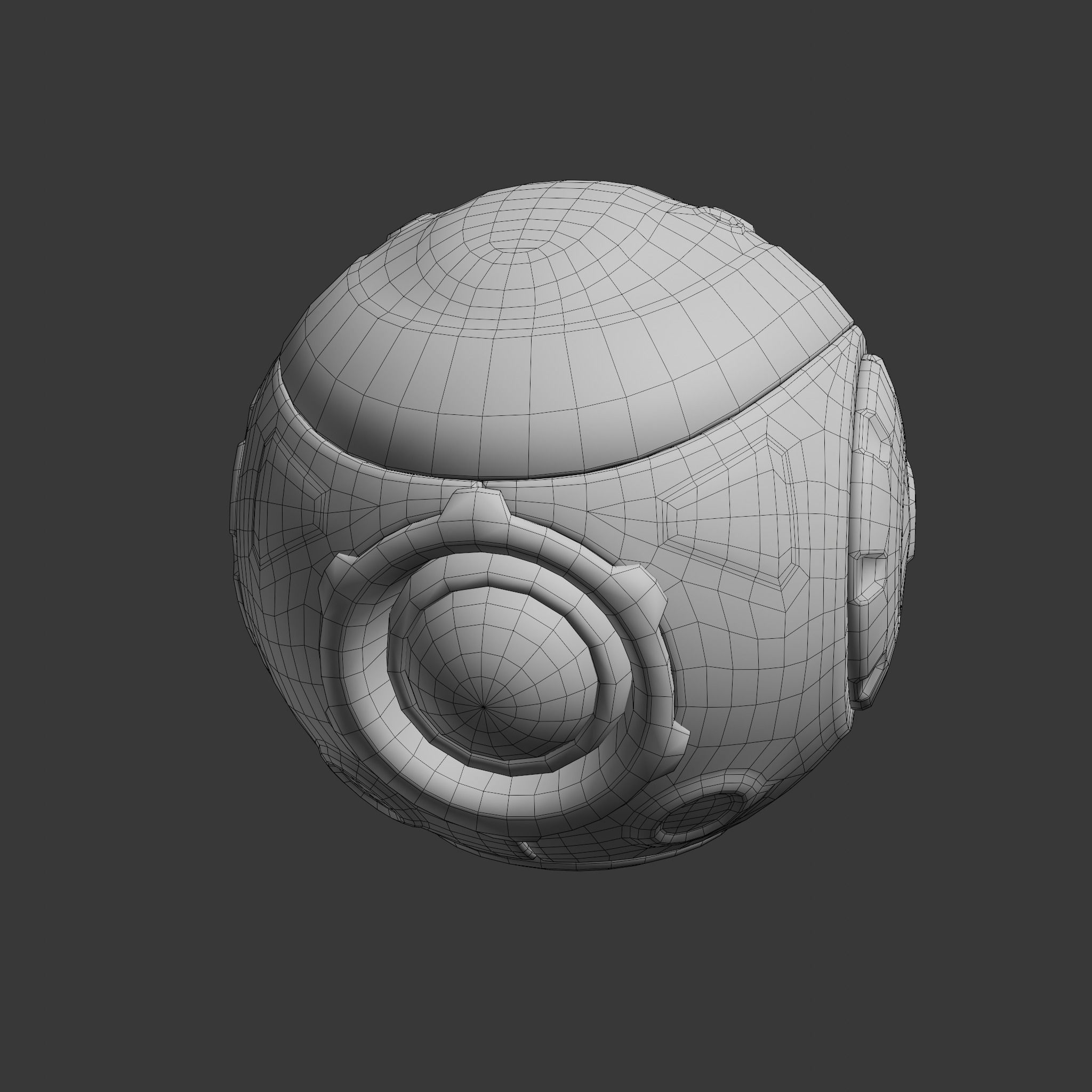 Sci-Fi Drone Low-poly 3D model_8