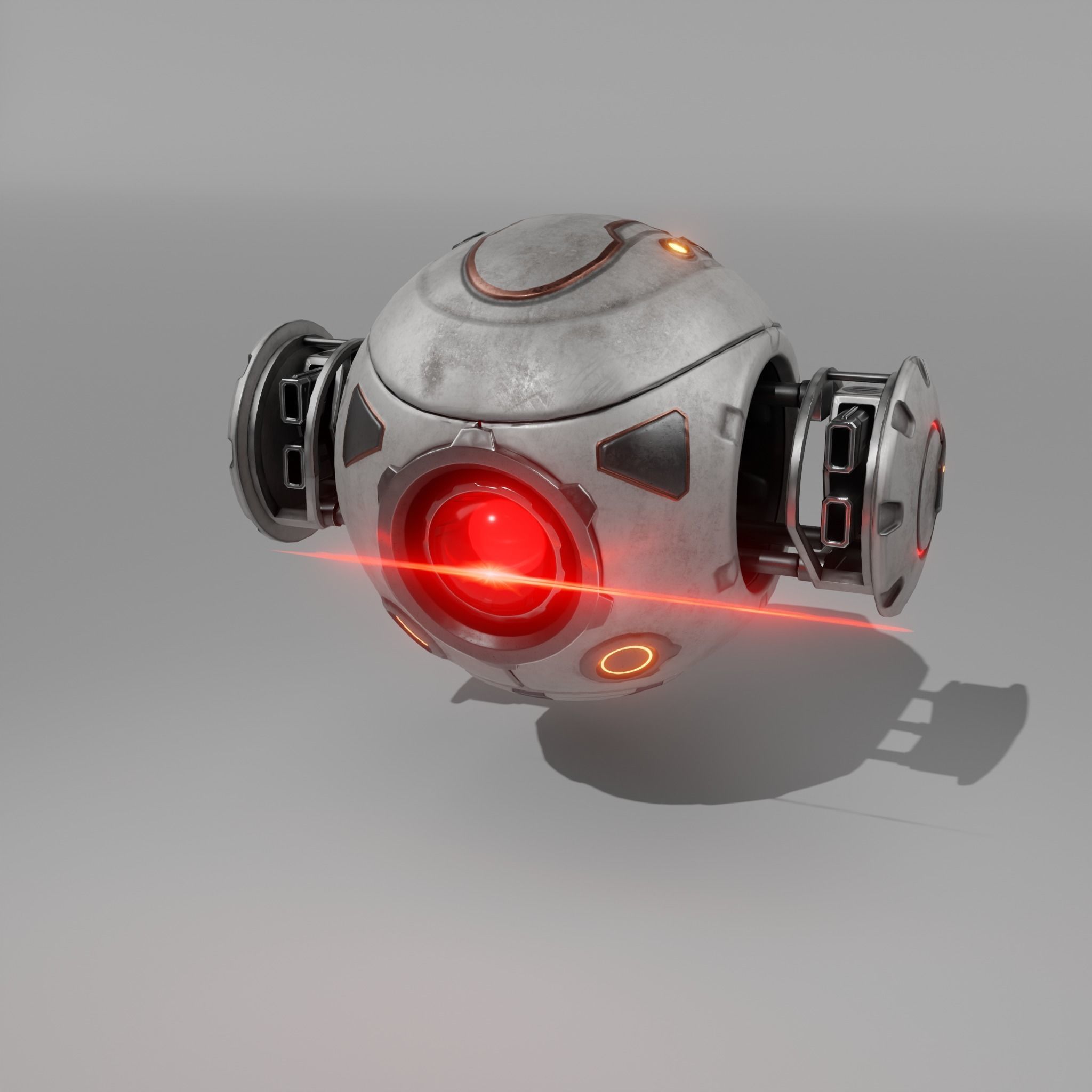 Sci-Fi Drone Low-poly 3D model_2