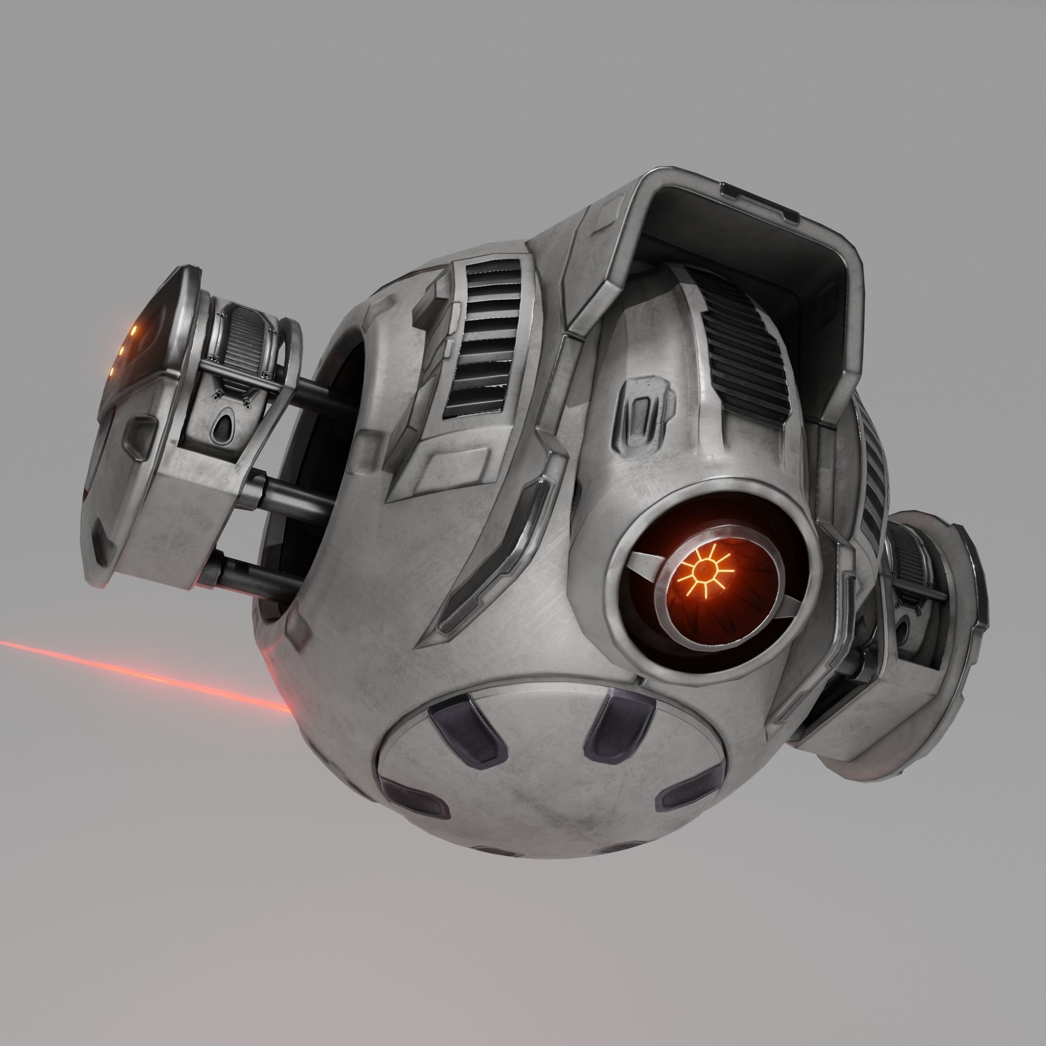 Sci-Fi Drone Low-poly 3D model_5