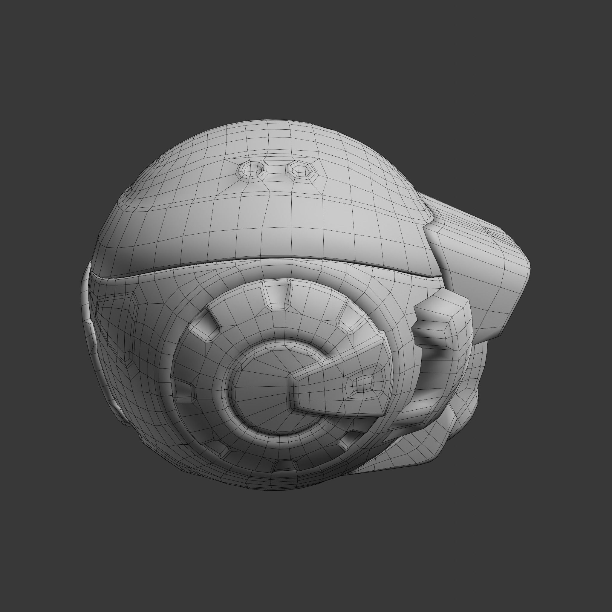 Sci-Fi Drone Low-poly 3D model_7