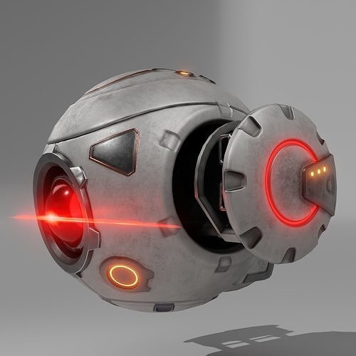 Sci-Fi Drone Low-poly 3D model