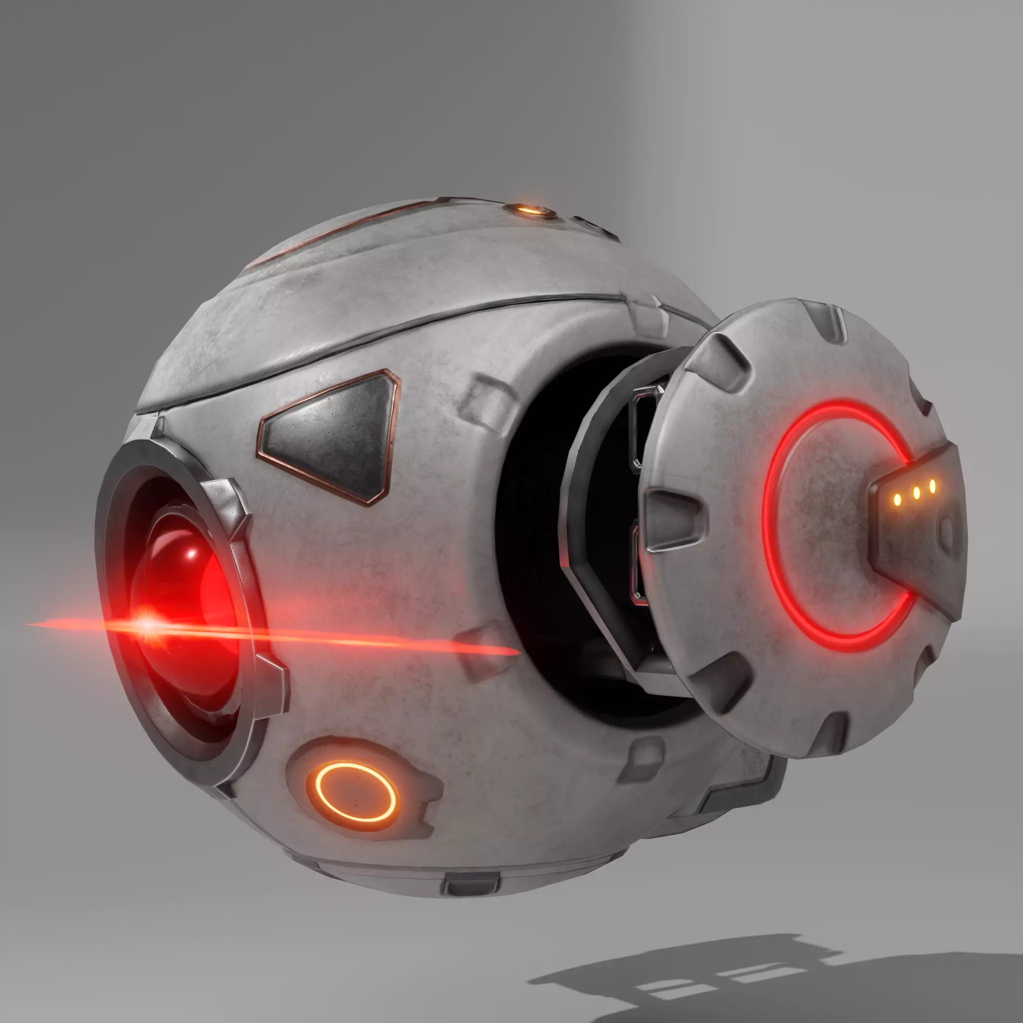Sci-Fi Drone Low-poly 3D model_0