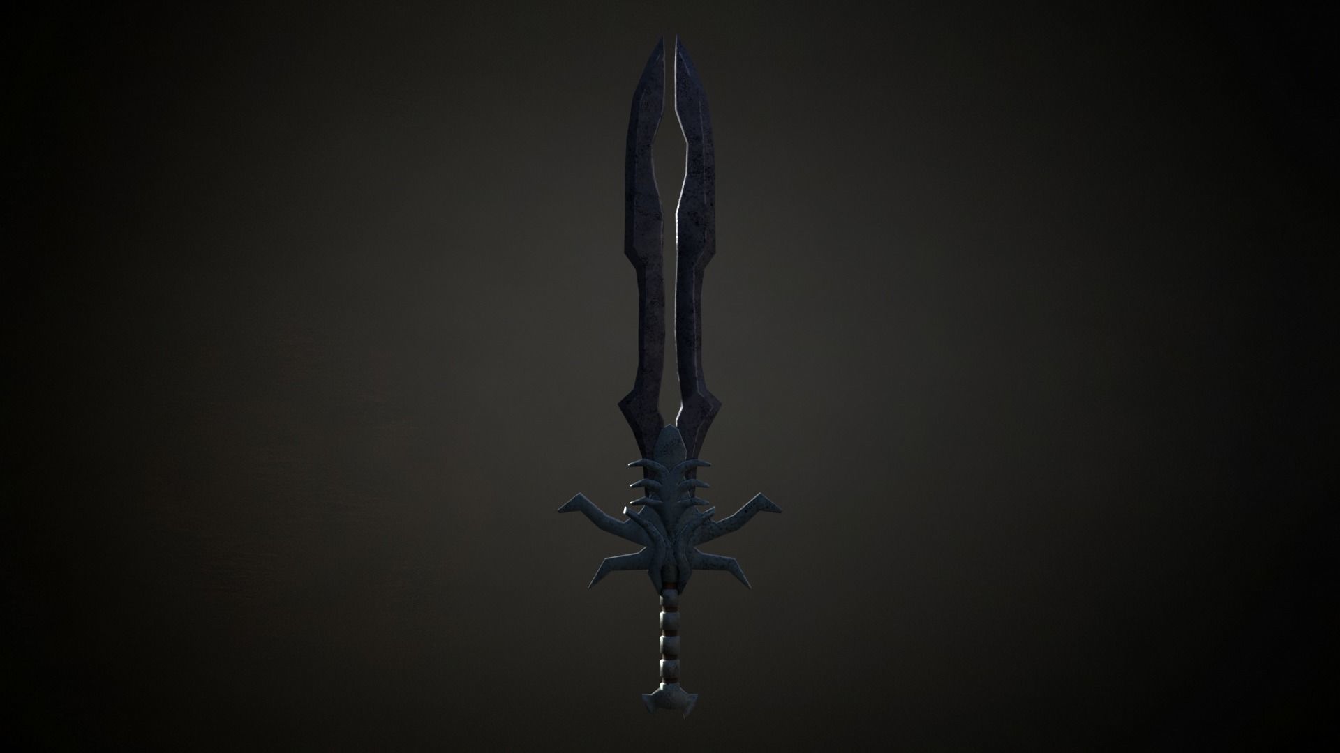 Medieval Evil Fantasy Sword Low-poly 3D model_6