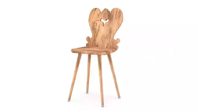 Carved Wooden Chair 