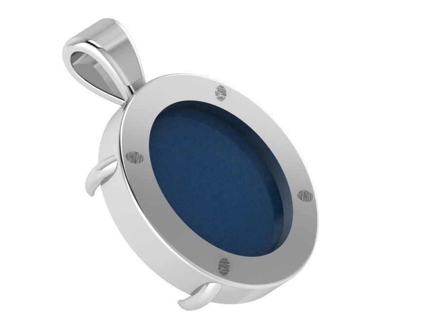 Oval Cabochon Pendant 0801 3D print model_3