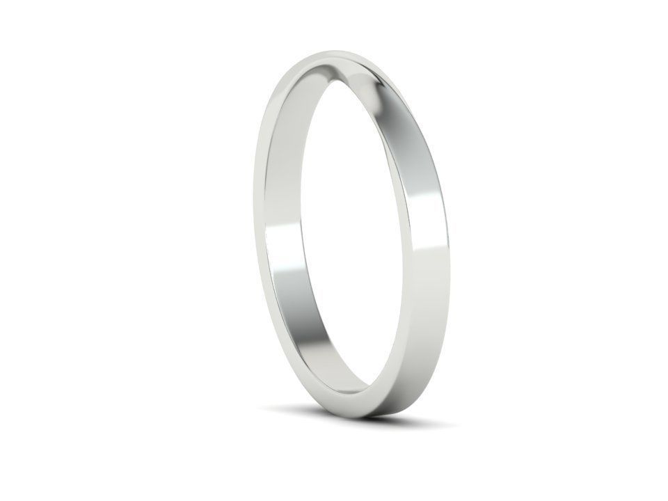 Twisted Wedding Band Mobius Wedding Band Bent Band 2mm wide 3D print model_27