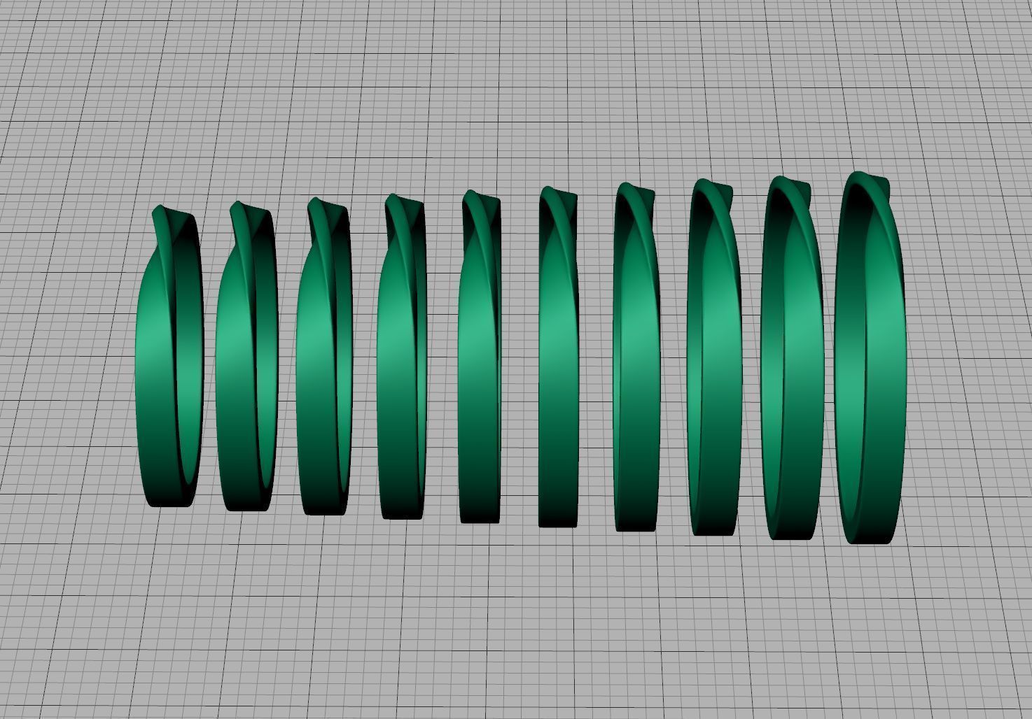 Twisted Wedding Band Mobius Wedding Band Bent Band 2mm wide 3D print model_41