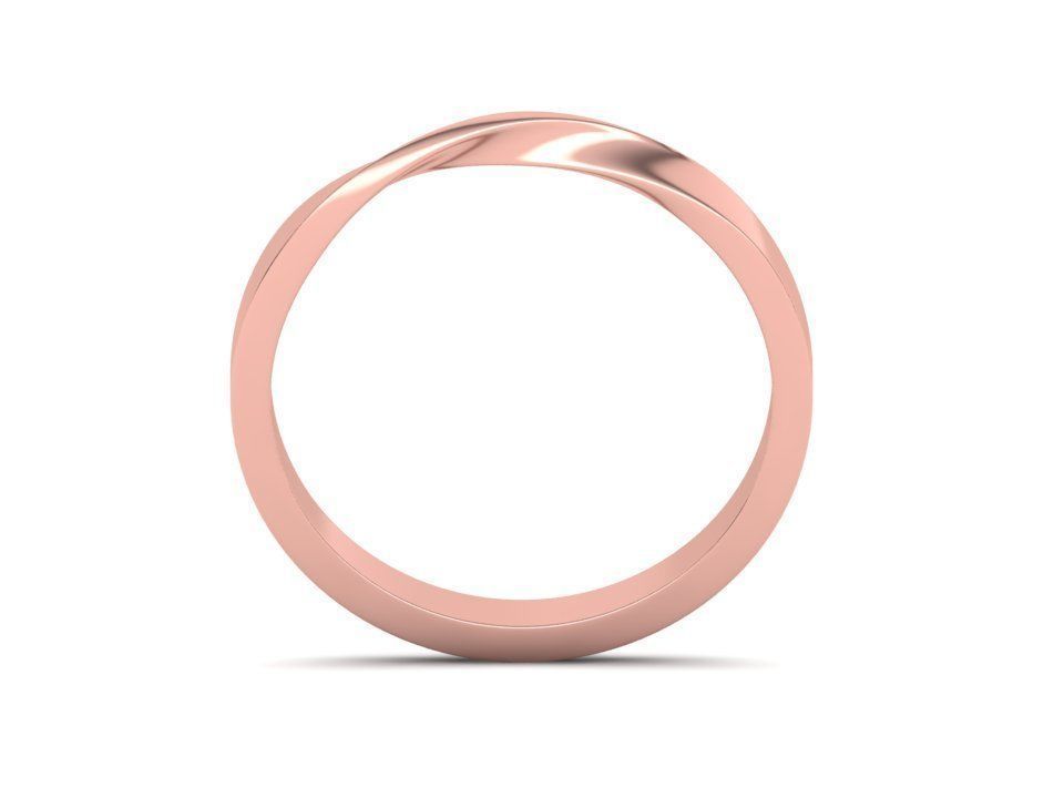Twisted Wedding Band Mobius Wedding Band Bent Band 2mm wide 3D print model_19