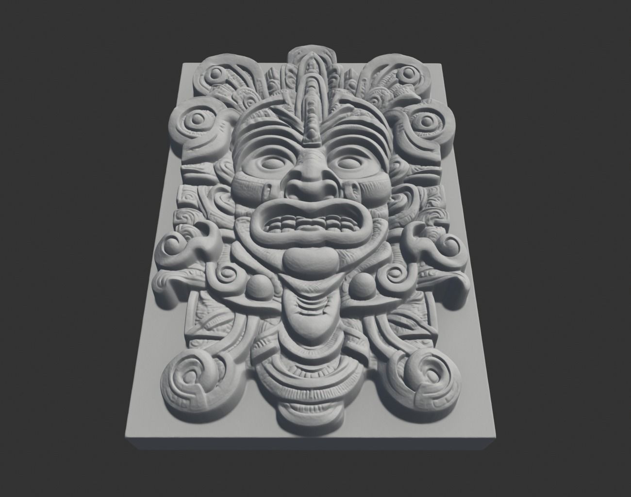 Mayan Decor Ornament 07 - 231206 3D print model_3