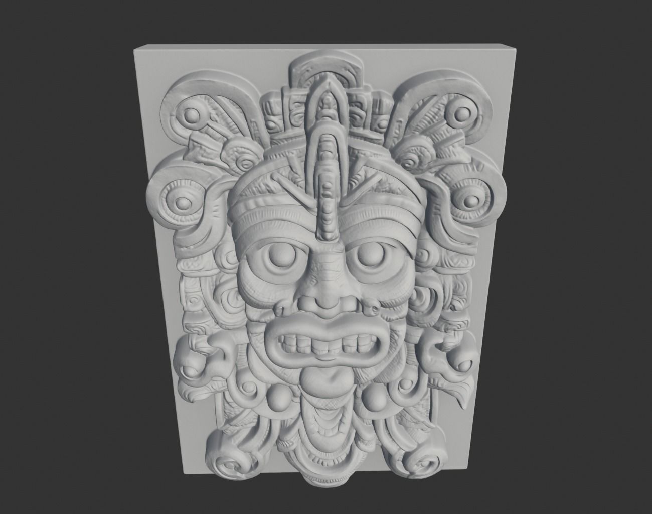Mayan Decor Ornament 07 - 231206 3D print model_4