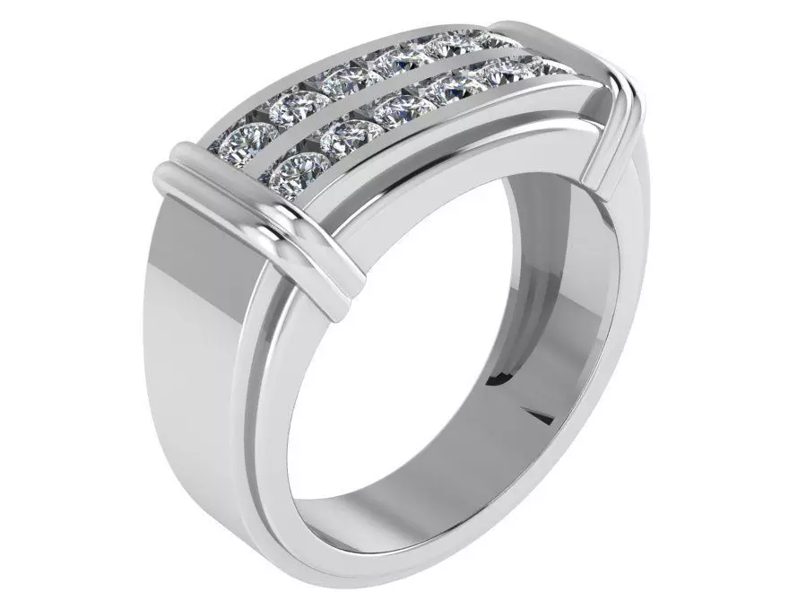2 Row Diamond Ring 0805 3D print model