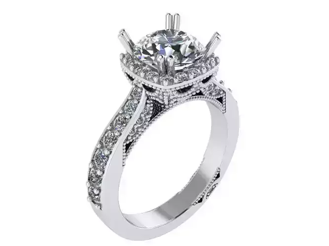 Halo Diamond Ring 0807