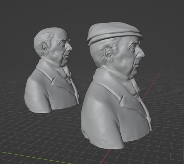 Pablo Neruda 3D print model_3