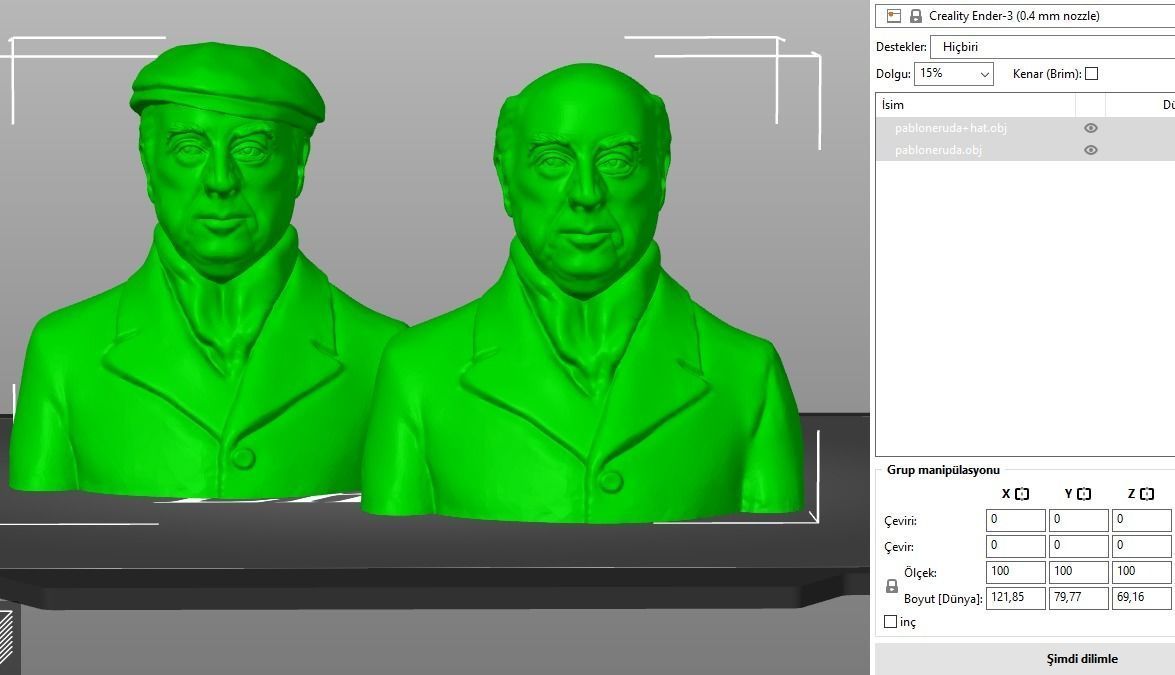Pablo Neruda 3D print model_2