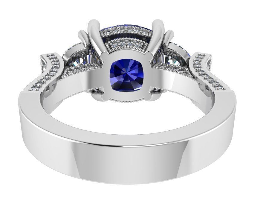 Cushion Basket Setting Ring 0812 3D print model_3