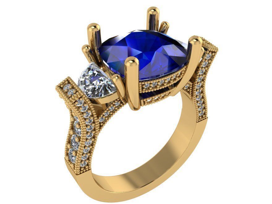 Cushion Basket Setting Ring 0812 3D print model_1