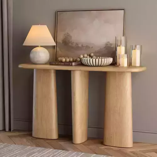 Console table with decor collection 