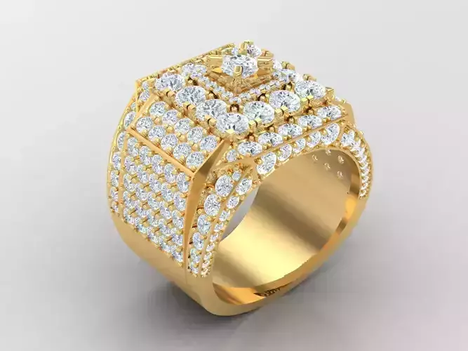 Diamond Man Ring 1MR2 3D print model