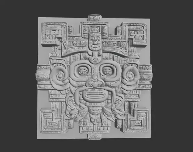 Mayan Decor Ornament 06 - 231206 3D print model
