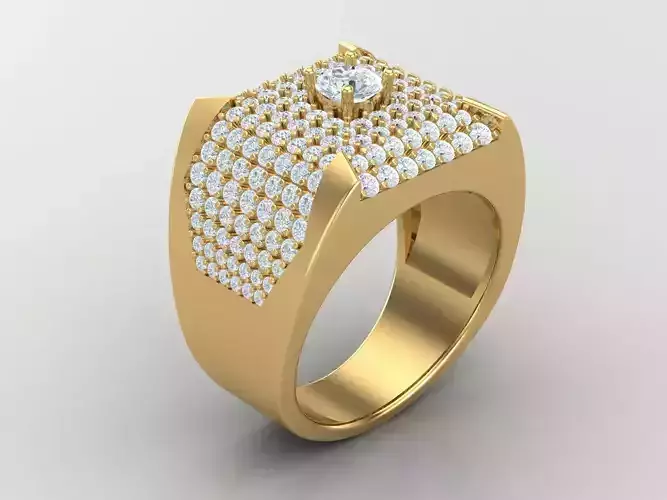 Diamond Man Ring 1MR15 3D print model