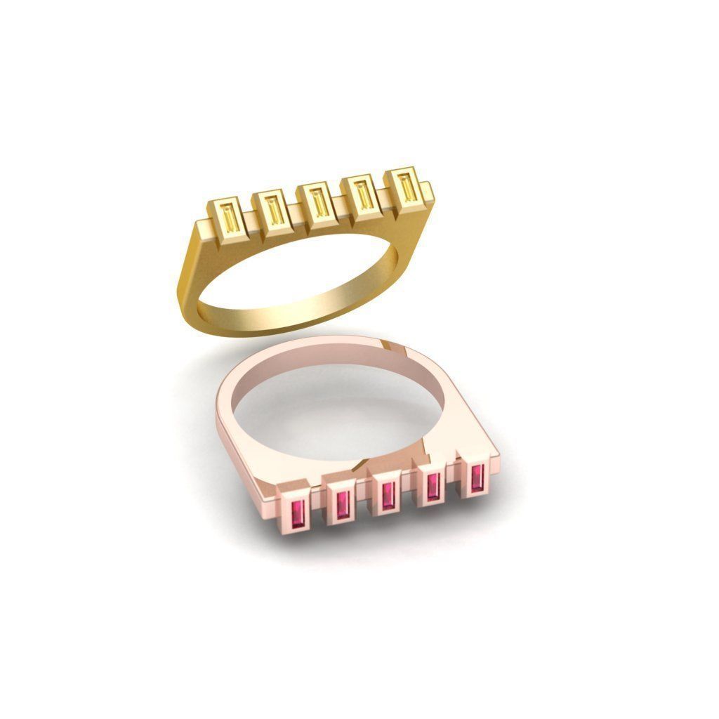 Diamond ring 3D print model_7
