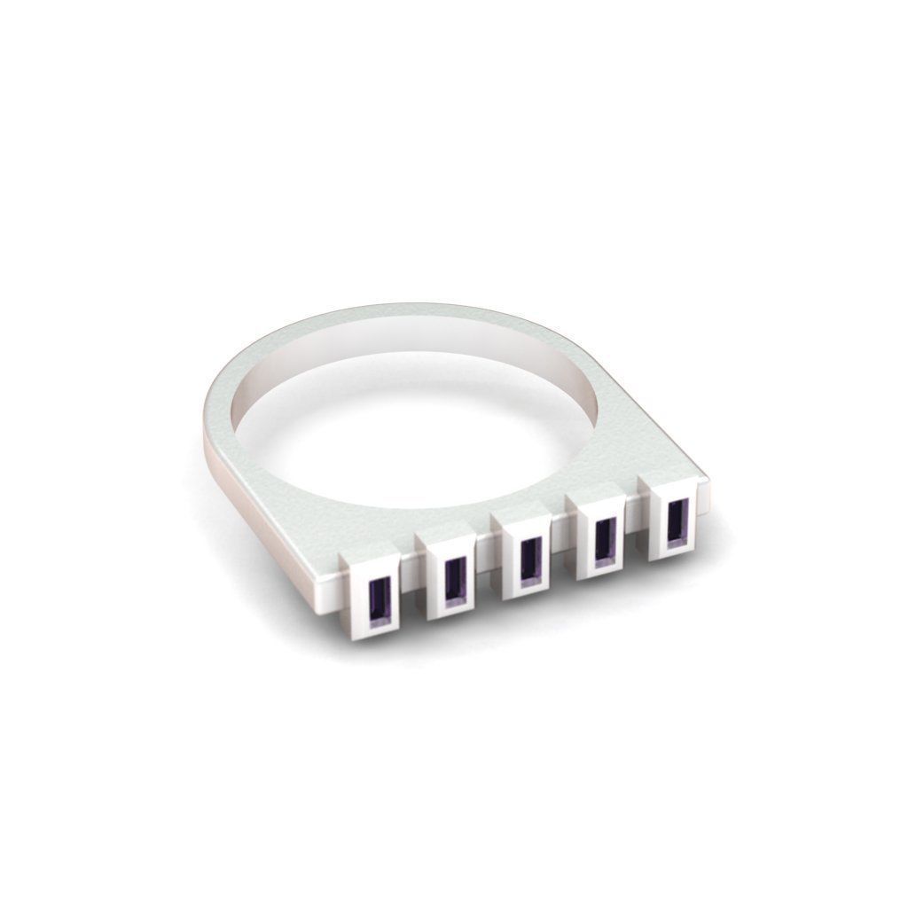 Diamond ring 3D print model_5