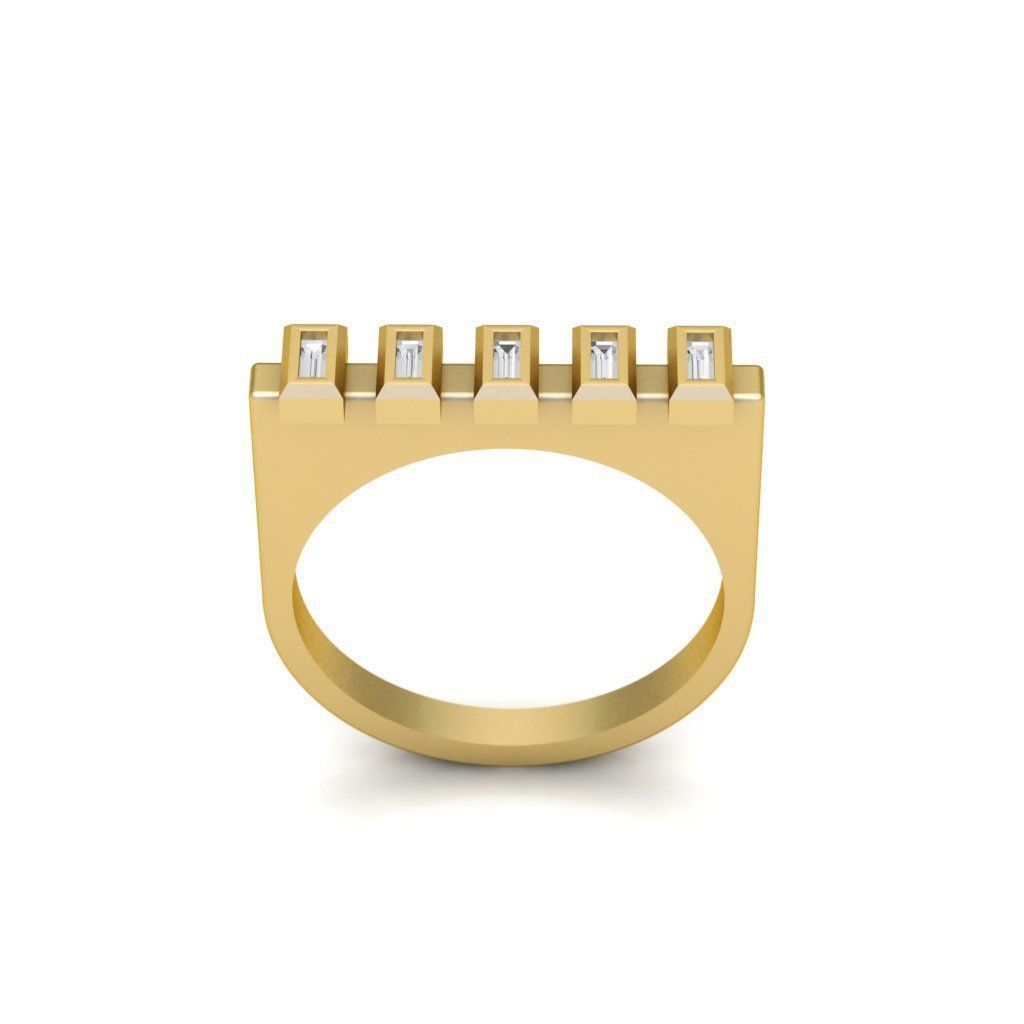 Diamond ring 3D print model_3
