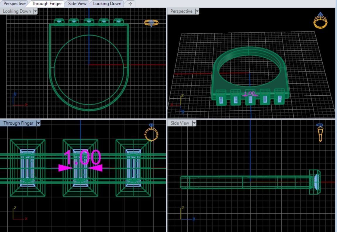 Diamond ring 3D print model_12