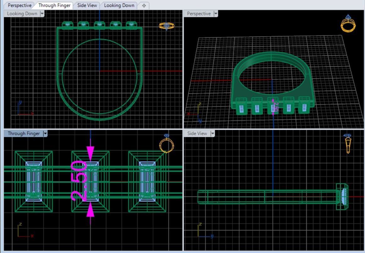 Diamond ring 3D print model_11