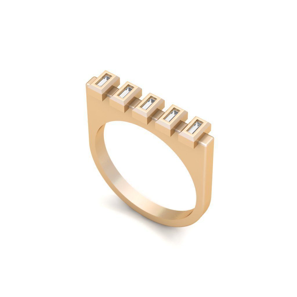 Diamond ring 3D print model_6
