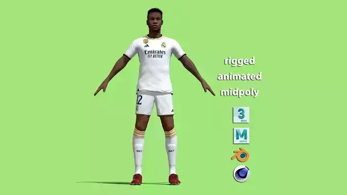 T-Pose Camavinga Real Madrid 23-24 3D model T-Pose Camavinga Real Madrid 23-24 3D model