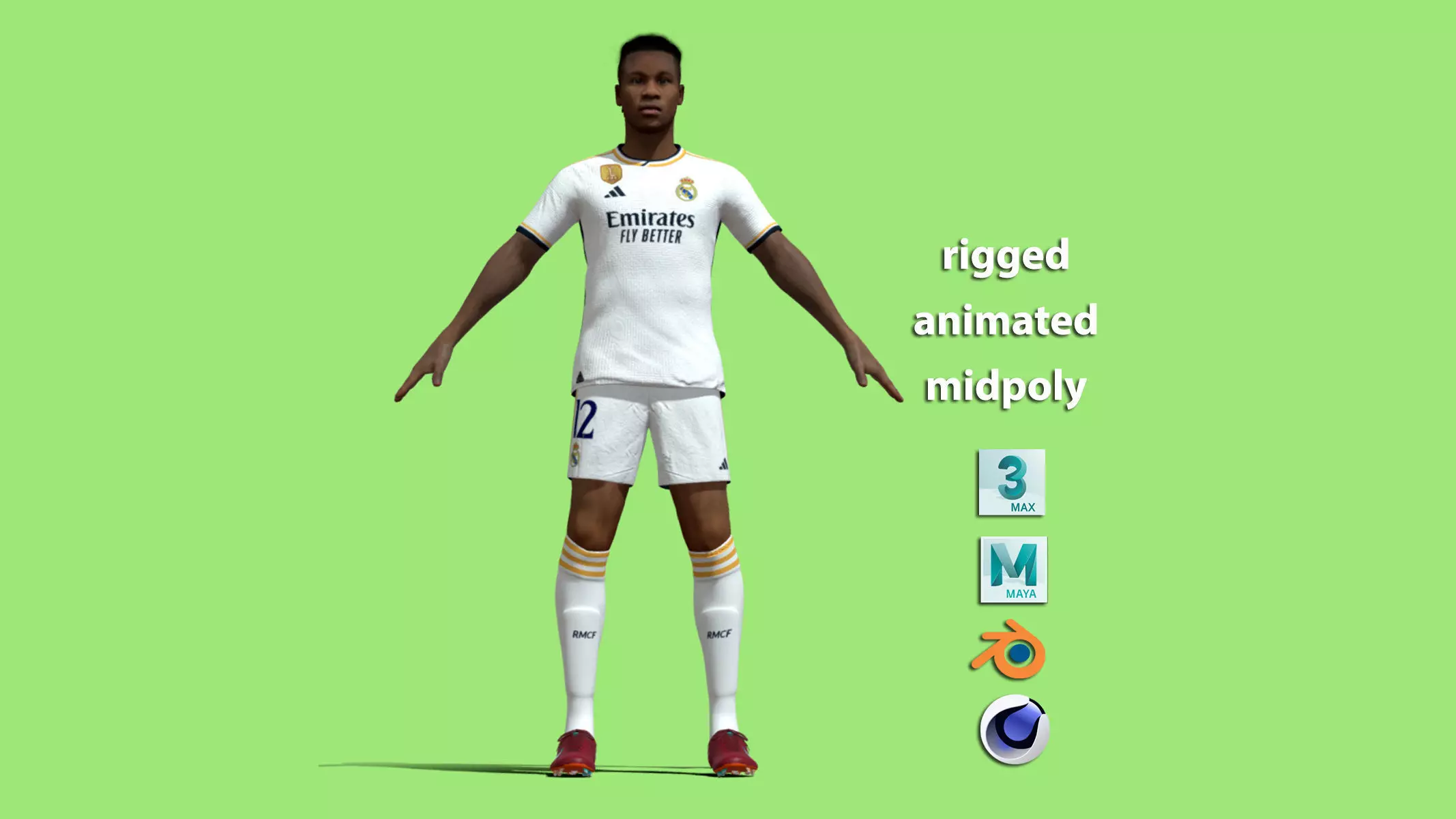 T-Pose Camavinga Real Madrid 23-24 3D model_0