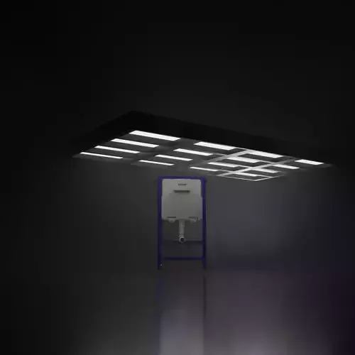 bathroom Canceled tank animated with toilet and water animation 3D model